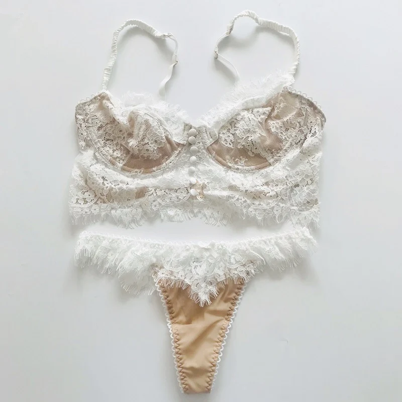Title 18, French Back Ultra-thin Bra Set for women, offer...