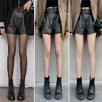Light flesh-colored net tights, summer JK style, black with "Ins" letters, perfect for a trendy and comfortable summer o — photo 2