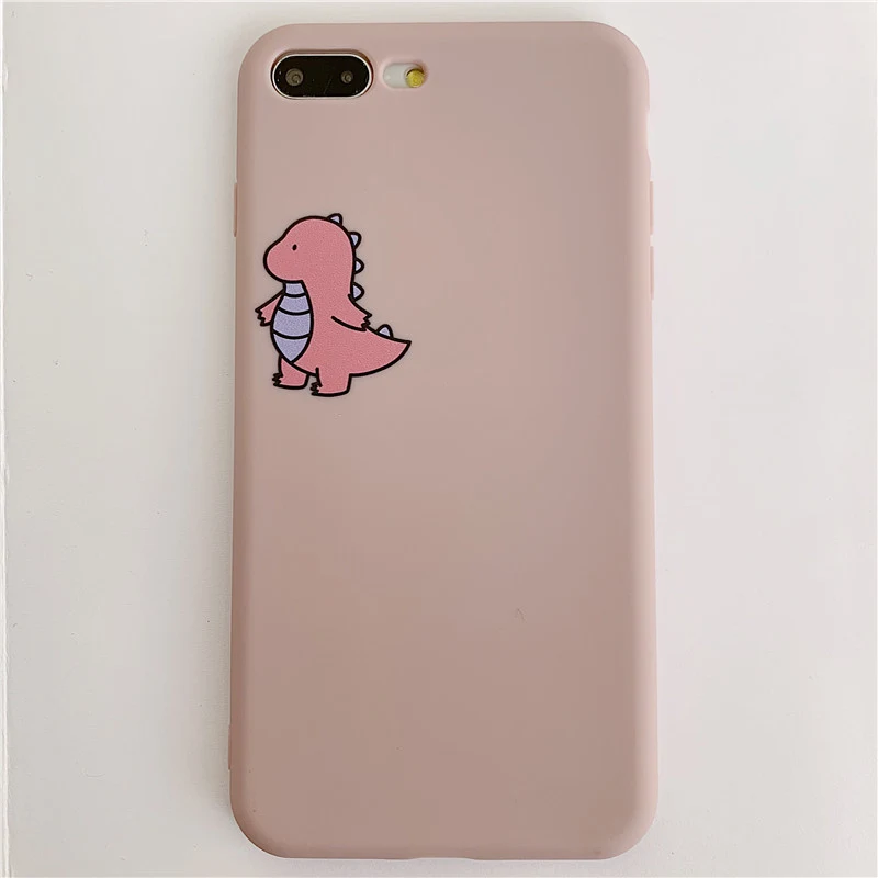 Title 2, Cute dinosaur silicone liquid TPU phone case. P...
