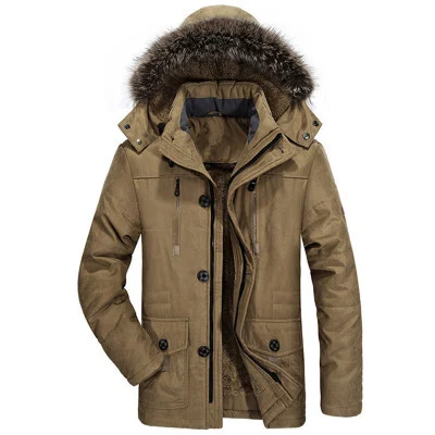 Mid-length plus fleece hooded warm cotton coat for women, perfect for winter, comfortable and provides excellent warmth. — photo 2