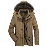 Mid-length plus fleece hooded warm cotton coat for women, perfect for winter, comfortable and provides excellent warmth. — photo 2