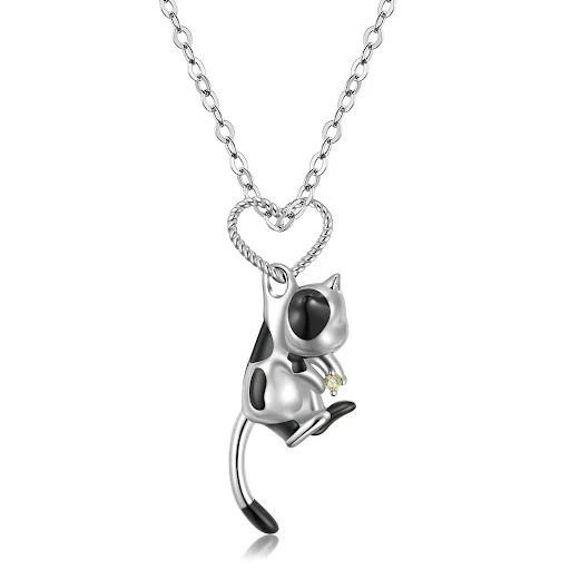 Title 3, Colar feminino de prata esterlina S925 com desi...