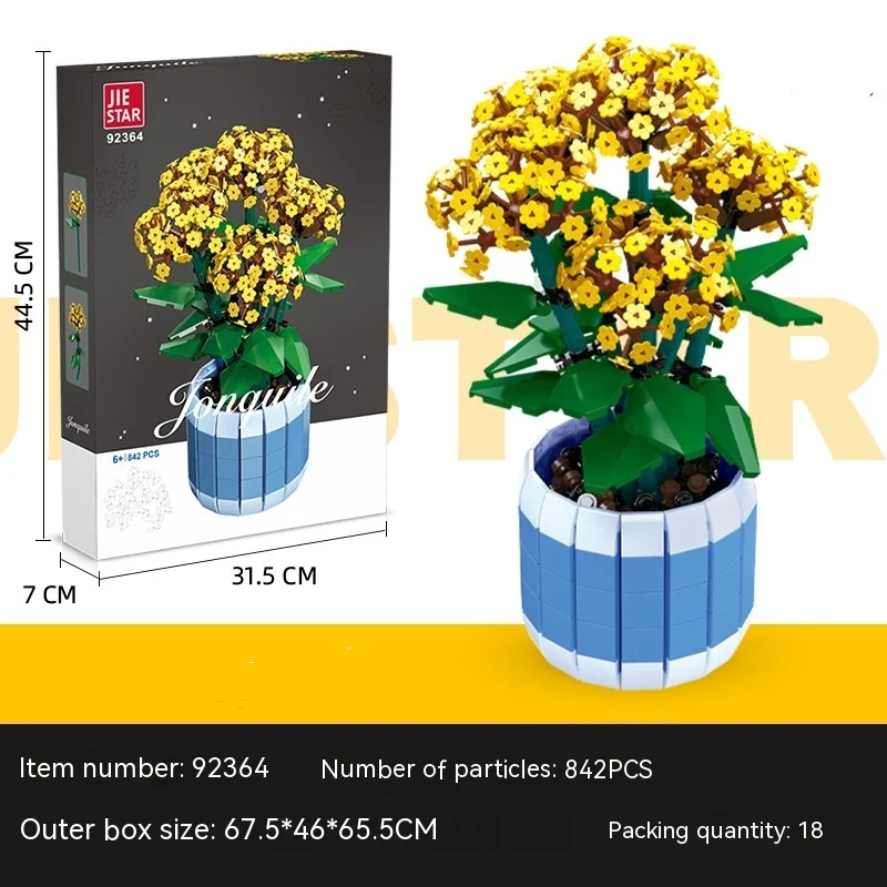 Bonsai Building Blocks Flower Office Creative Desktop Decoration Build your own tranquil bonsai and enhance your workspa — photo 5