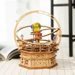 Modelo mecânico de madeira DIY Star Love AKM, caixa de música artesanal, quebra-cabeça e presente criativo. Construa e ouça suas músicas favoritas! — foto 8