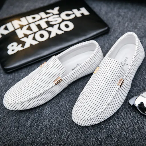 Title 5, Bean Shoes Versatile Casual Canvas Foot Pedal S...