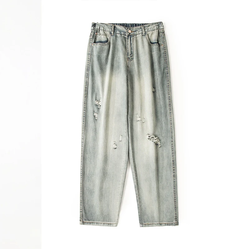 Women's Thin Ice Silk Fashion Brand Loose Wide-leg Pants. Breathable, comfortable, and stylish. Perfect for everyday cas — photo 2