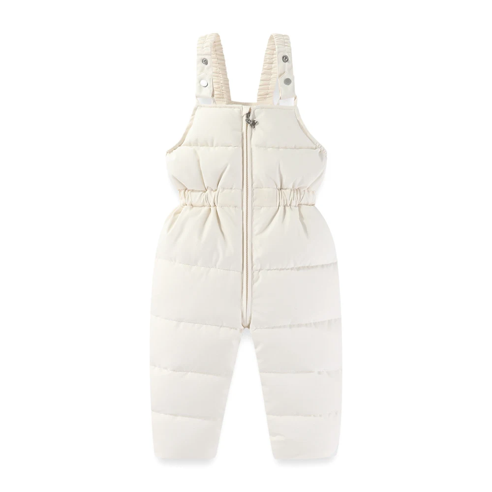 Winddichte waterdichte ski-overall voor jongens en meisjes met grote bontkraag. Met katoen gevoerde overall, ideaal voor wintersport. — foto 3