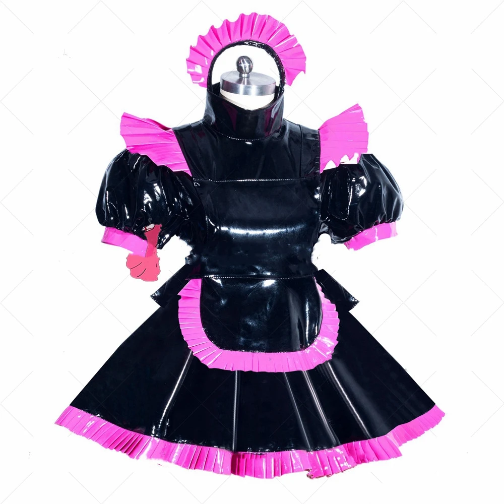 Black Patent Leather Maid Cosplay Dress. A sexy and stylish costume perfect for themed events, comfortable to wear, and — photo 5
