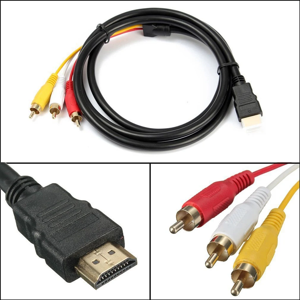 Title 1, Dmi To Av Cable HDMI To 3Rca Video Adapter Cabl...