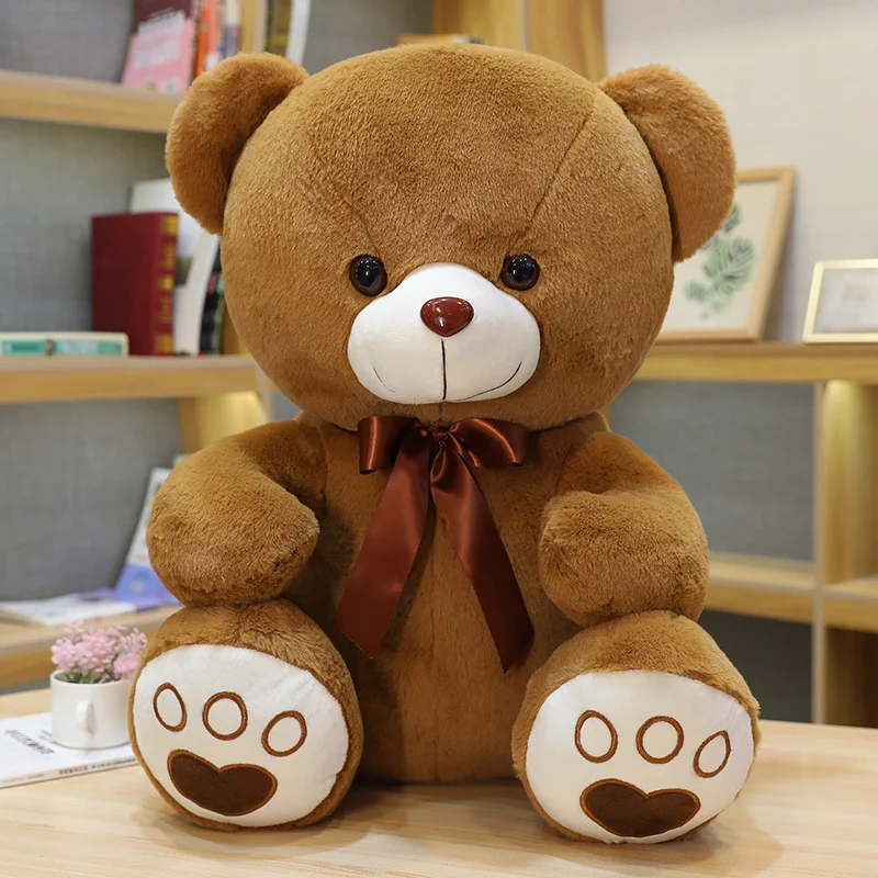 Urso de Pelúcia Sentado com Laço Fofo, Boneca Abraço Urso Travesseiro, Presente Dia dos Namorados para Namorada, Atacado — foto 4