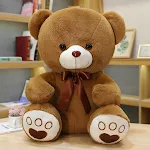Urso de Pelúcia Sentado com Laço Fofo, Boneca Abraço Urso Travesseiro, Presente Dia dos Namorados para Namorada, Atacado — foto 4