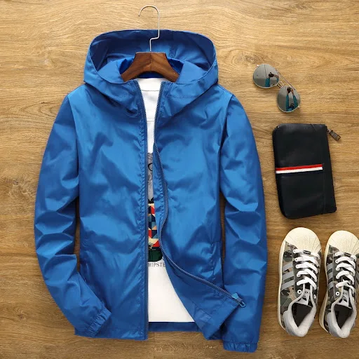 Title 6, Mens long sleeve stand collar jacket, providin...