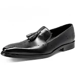 Heren zakelijke schoenen van koeienhuid met franjes in Britse stijl. Stijlvol en elegant voor de moderne professional. Duurzaam en comfortabel. — foto 2