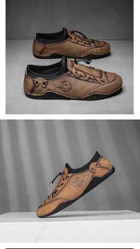 Title 5, Mens Hand-stitched Casual Shoes Low-top Flats ...