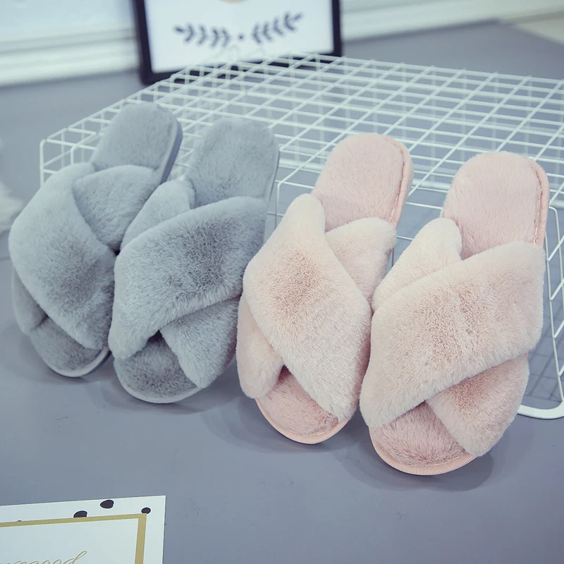 Low Heel Flat Simple Warm Comfortable Plush Slippers for Home Floor Use, a perfect cozy and relaxing footwear choice. — photo 9