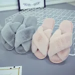 Low Heel Flat Simple Warm Comfortable Plush Slippers for Home Floor Use, a perfect cozy and relaxing footwear choice. — photo 9