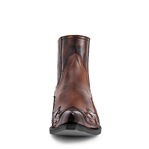 Title 10, New Hand-Rub Color Martin Cowboy Boot Neutral
