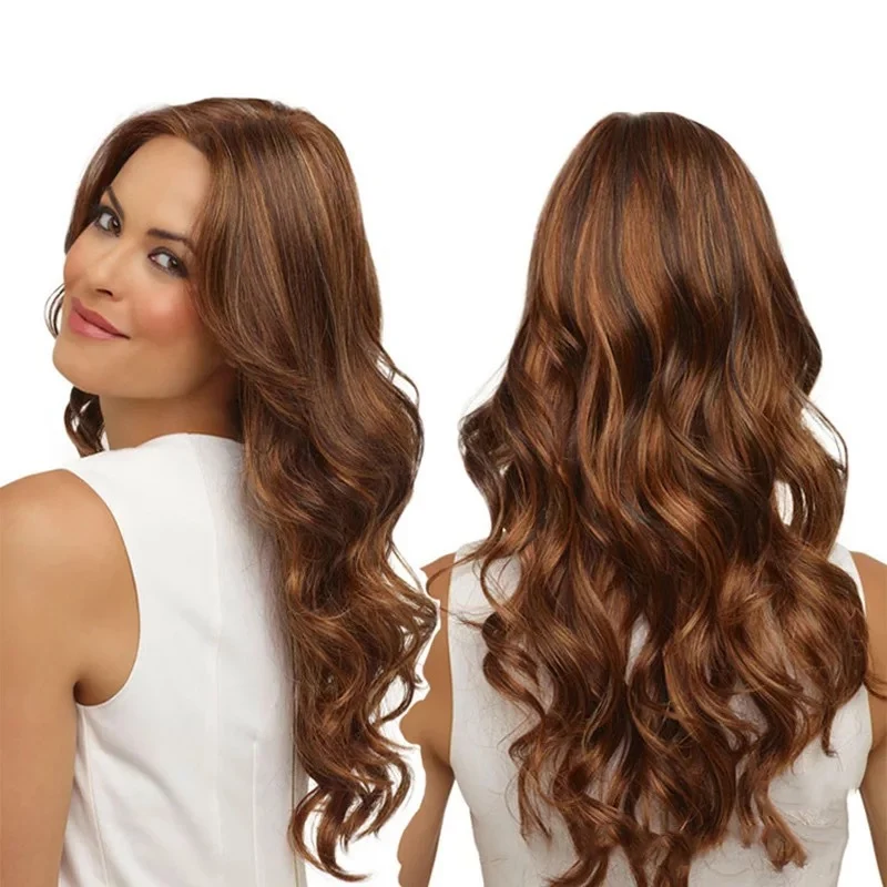 Perucas de moda europeia e americana Transforme seu visual com estas perucas de alta qualidade, perfeitas para qualquer estilo e ocasião, fáceis de usar e cuidar. — foto 3