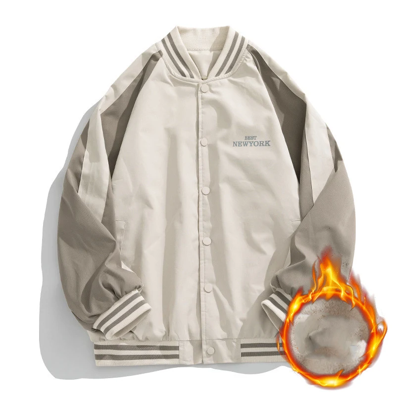 Contrast Color Design Baseball Jacket Trend. Stay stylish with this modern and versatile jacket. Perfect for casual wear — photo 5