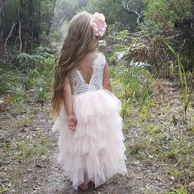 Title 5, Vestido Princesa Branco Infantil, Manga Longa c...