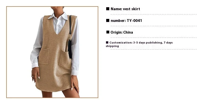 Title 4, Sleeveless Mid-length Double-sided Vest Jumper ...