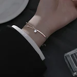 Pulseira de prata esterlina Ins Wind Design moderno e elegante Joia feminina minimalista e versátil Acessório perfeito para o dia a dia Presente ideal — foto 6