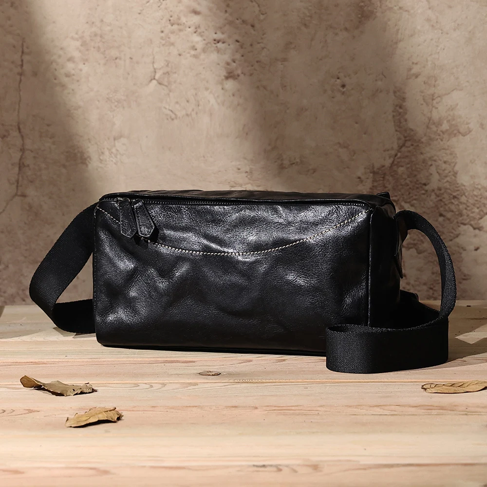 Title 5, Bolsa Satchel Vintage de Couro de Grande Capaci...