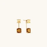 Brincos quadrados vazados femininos de urso com zircônia, um toque charmoso e elegante, perfeitos para presentear e usar em várias ocasiões. — foto 7
