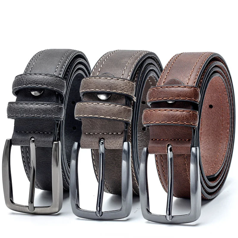 Title 1, Mens Vintage Belt for Jeans Luxury Split Leath...
