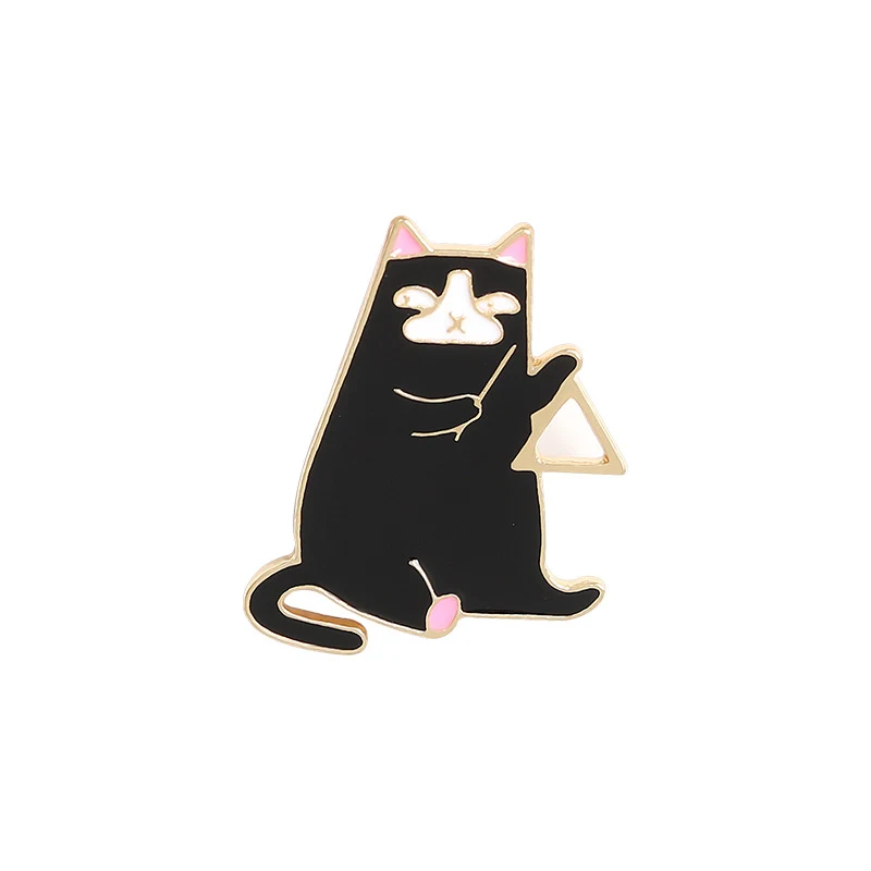 Spilla gatto creativo e divertente che suona la chitarra Un accessorio originale per gli amanti dei gatti e della musica, per un tocco di stile unico. — foto 2