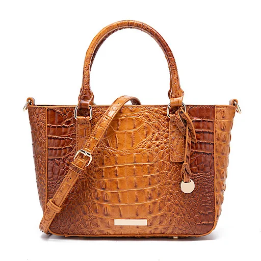 Title 38, Kadın Retro Moda Brahmin Timsah Desenli Taşınab...