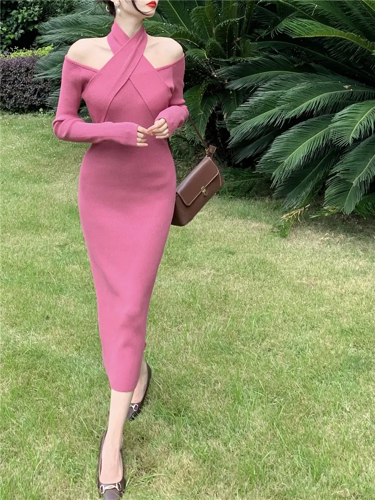 Title 16, Retro Shoulder-baring Slimming Dress