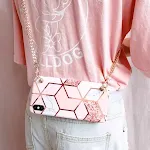 Geometric pink + chain