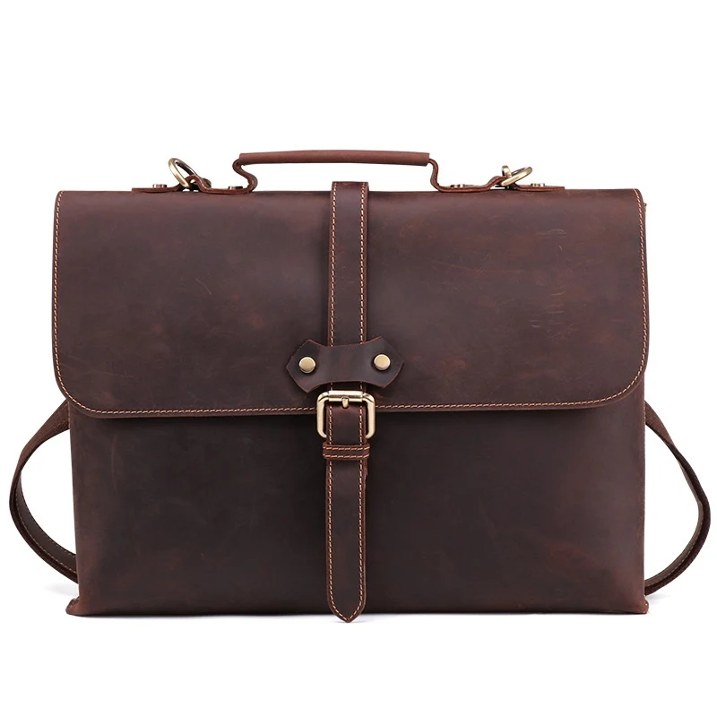 Title 5, Leather Mens Briefcase Carry your essentials i...