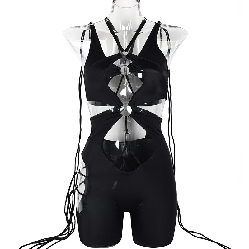 Modieuze gehaakte jumpsuit met strik, perfect voor dames. Combineer stijl en comfort, ideaal voor diverse gelegenheden. Maak een statement. — foto 15