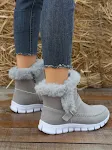 Korean Winter Thickened Solid Color Booties Warm and Anti-Slip Boots for Women Perfect for Cold Weather Comfortable and — photo 3