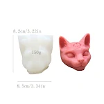 Three-eye Cat Candle Mould Leopard Cat Fragrant Stone Silicone Mold. Make beautiful candles and scented stone creations. — photo 2
