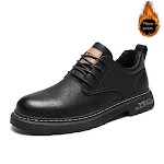 Erkek Casual Ayakkabıları Nefes Alabilir Deri İş & Günlük Kullanım Şık Low Top Tasarım Konforlu ve Çok Yönlü Her Kombine Uygun — Fotoğraf 1