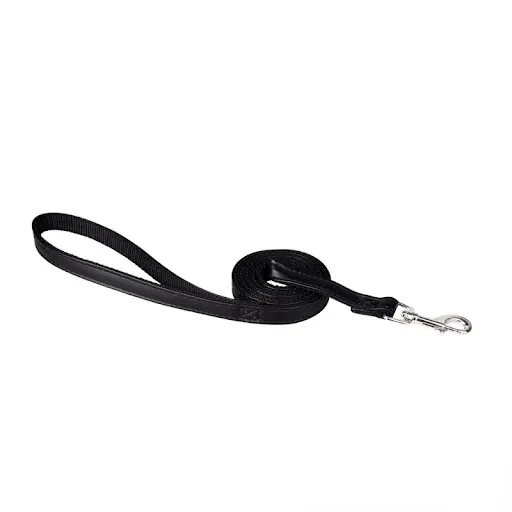 Size 120cm Pet Leashes PU Leather Padded Nylon Dog Training Rope Leads For Dog Cat Walking Puppy Leash Blue Black Red Pi — photo 1