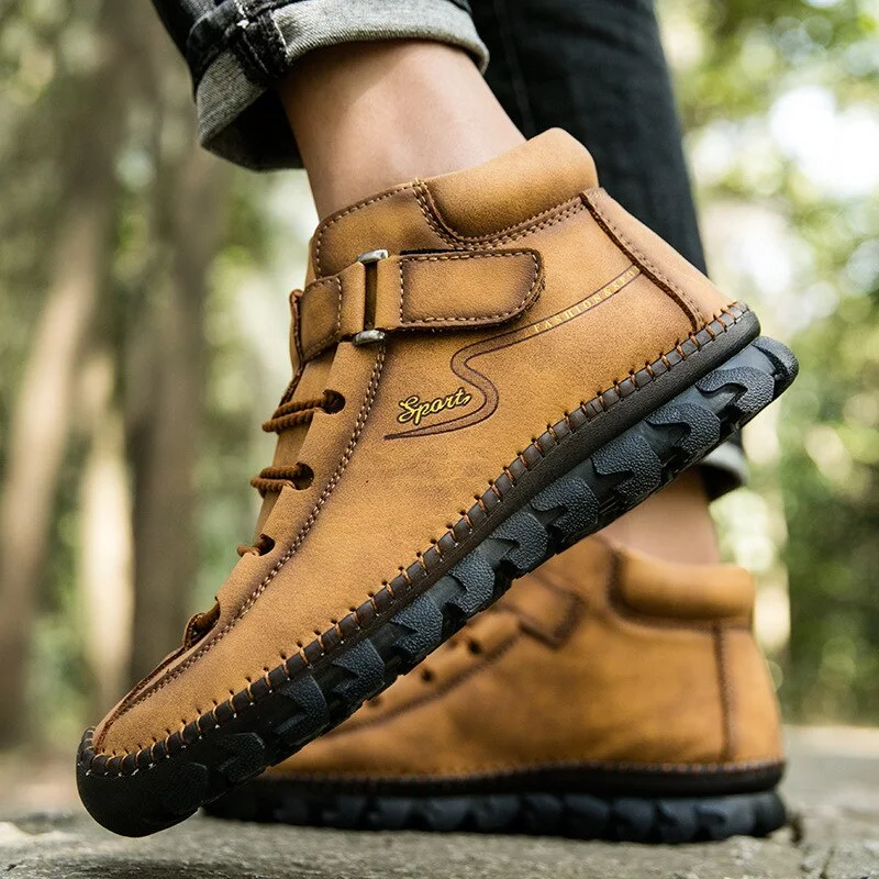 Outdoor leisure leather boots Waterproof and durable Ideal for hiking and outdoor activities. Enjoy comfort and style on — photo 1