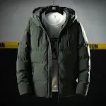 Men's Fashion Casual Solid Color Down Cotton Jacket for warmth and style. Perfect for everyday wear and cold weather, of — photo 7