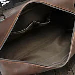 Bolsa masculina de couro Crazy Horse clássica, transversal casual, portátil de viagem, grande capacidade para homens. — foto 4