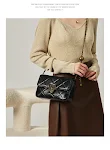 Bolsa Quadrada Pequena Feminina Crossbody de Moda Versátil Couro Bovino Bolsa de Mão Ideal para o Uso Diário e Eventos — foto 4