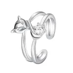 Anello volpe da donna, gioiello elegante dal design unico. Perfetto come regalo o per aggiungere un tocco di fascino al tuo look quotidiano. — foto 2