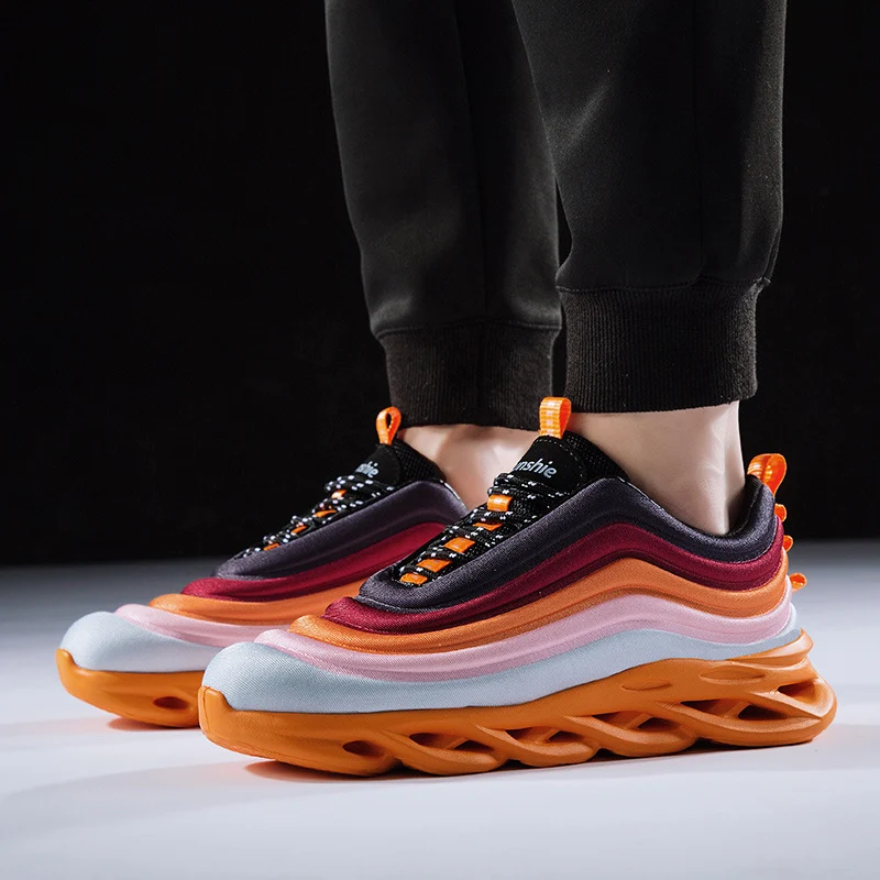 Colorful sports running shoes casual footwear. Comfortable and stylish for running and everyday wear, ideal for runners — photo 3