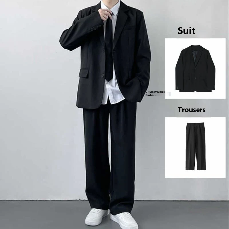 Title 1, Plus Size Suit Jacket Mens College Style Sprin...