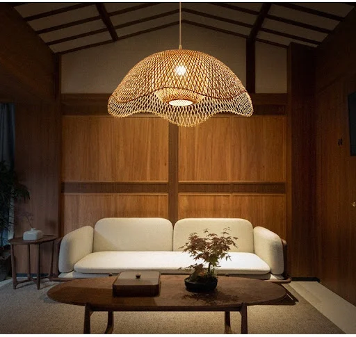 Title 1, New Chinese Style Bamboo Chandelier for Creativ...