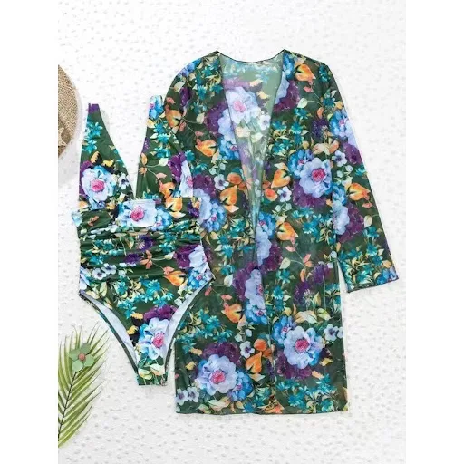 Title 11, Dames bloemen strakke bikini driedelig, ideaal ...