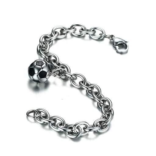 Title 4, Pulseira de futebol epóxi de aço inoxidável
