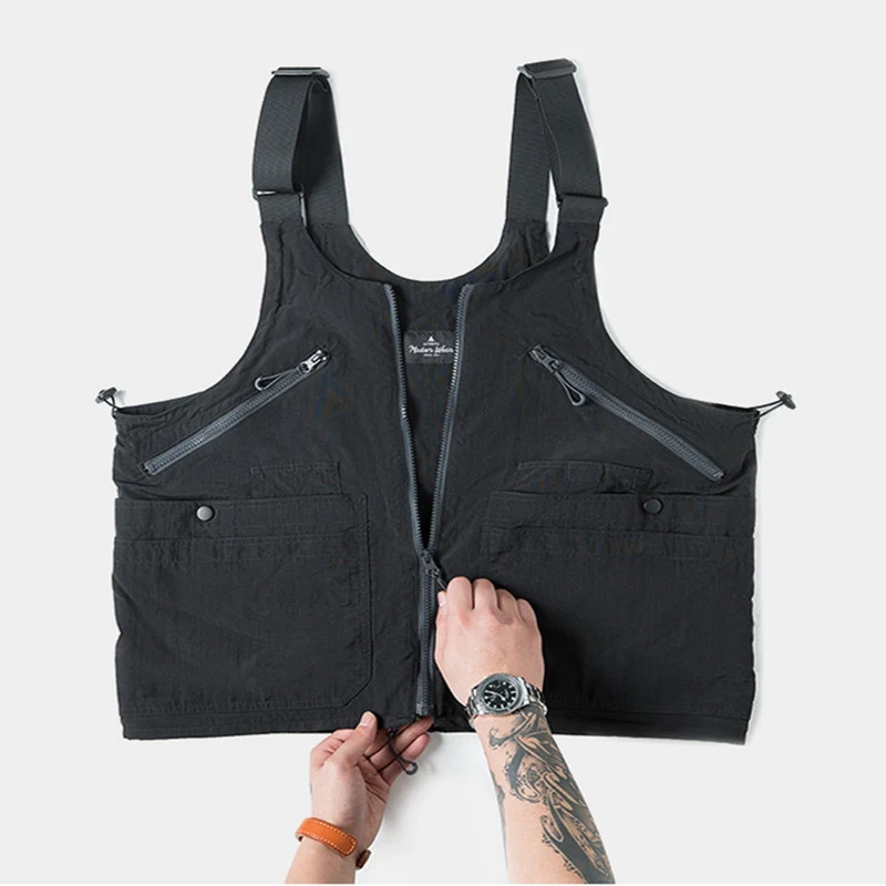 Title 6, Workwear Japanese Vintage Multi Pocket Sleevele...